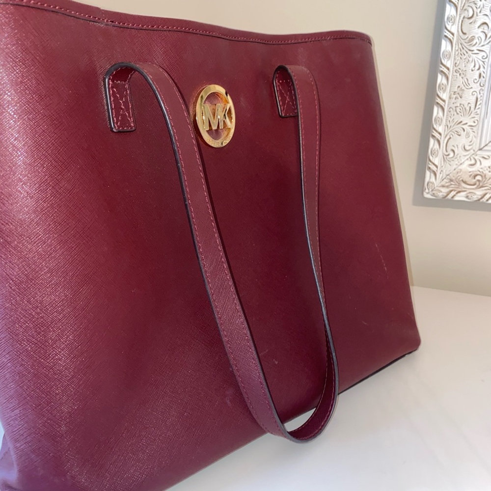 Michael Kors Merlot Colored Tote Bag